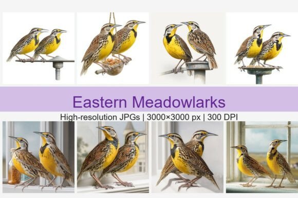 Download Eastern Meadowlark Clipart Set - Eastern Collection