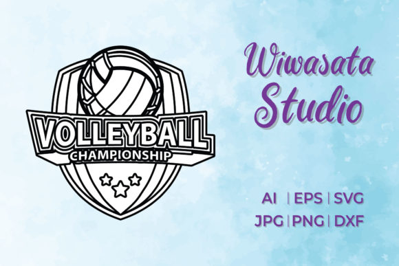 Download Logo Volleyball Champion Filled White - White Collection