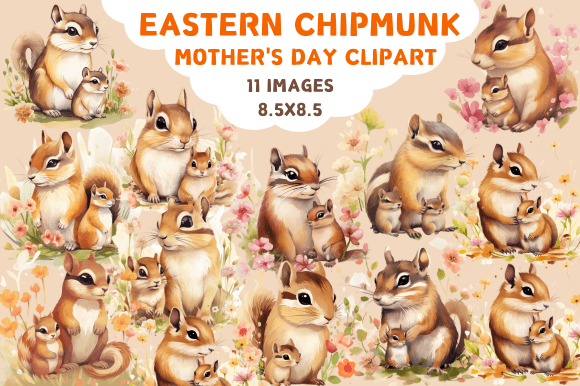 Download Eastern Chipmunk Mother's Day Clipart - Eastern Collection