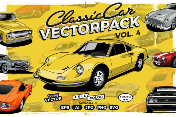 Download Classic Car Vector Collection Volume 4 - Premium Resources