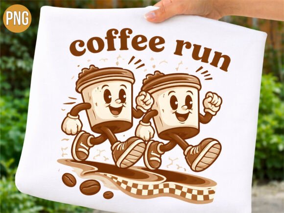 Download Retro Cartoon Coffee Run Mascot PNG - Car Collection