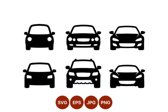 Download Car Silhouette Front View Icon Set - Car Collection