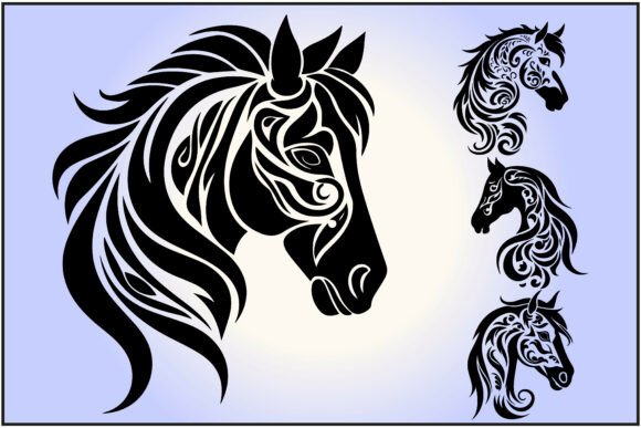 Download Stallion Head Ornate Design Graphic - Ornate Collection