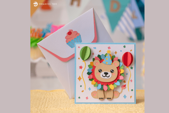 Download Little Lion Pop Up Card SVG - Car Collection