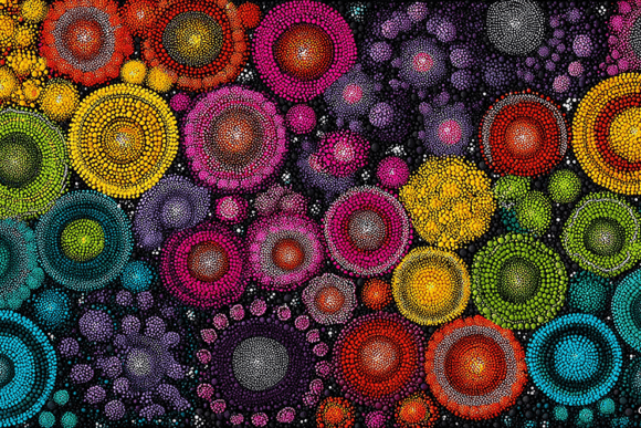 Download Colorful Dot Mandala Mosaic Pattern Art - Colorful Collection