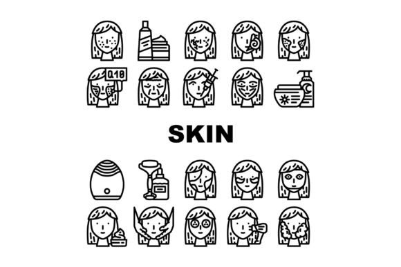 Download Facial Skin Care and Treatment Icons Set - Car Collection