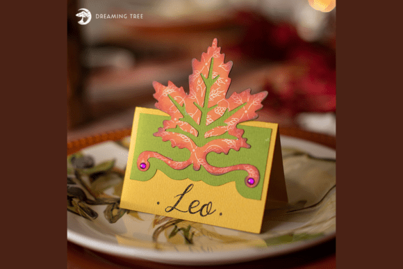 Download Autumn Leaf Place Card - Car Collection