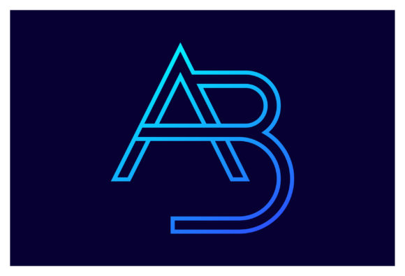 Download AB Initial Letters Colorful Modern Logo - Colorful Collection