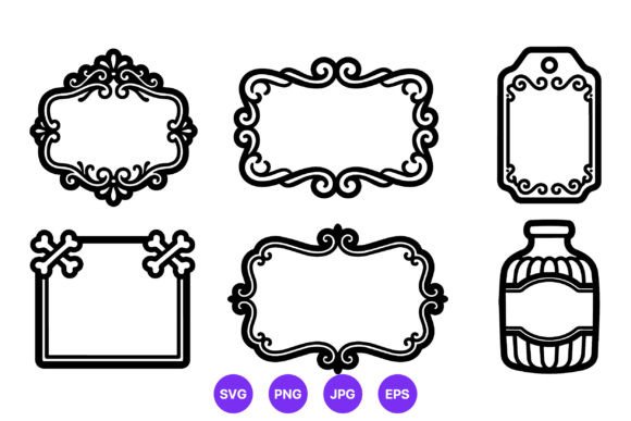 Download Ornate Frame Label Vector Set - Ornate Collection