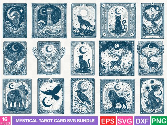 Download Mystical Tarot Card SVG Bundle - Car Collection