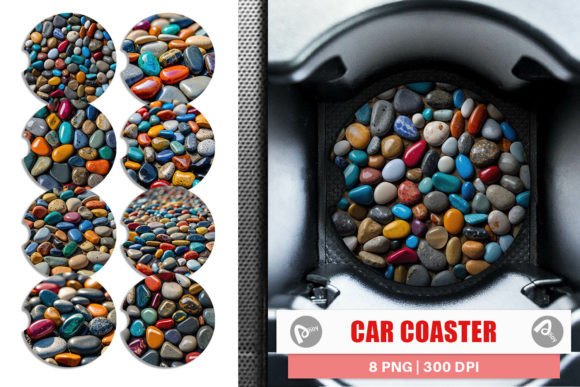 Download Car Coaster Colorful Stones - Car Collection